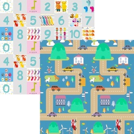 Spēļu paklājs Animals & Vehicles KDSE-0038, 200 cm x 180 cm