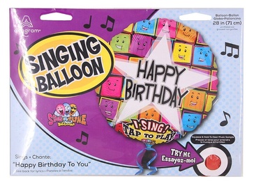 Folijas balons Singing Balloon, daudzkrāsains