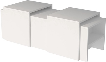 Журнальный столик Kalune Design Mera, белый, 450 мм x 1200 мм x 420 мм
