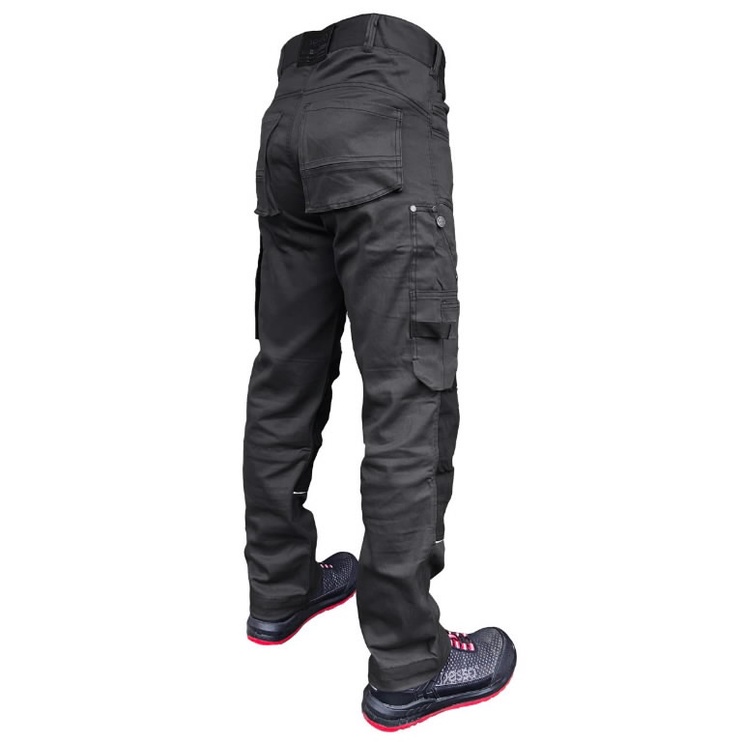 Darba bikses vīriešu/universāls Pesso Stretch, pelēka, kokvilna/elastāns, C56 izmērs