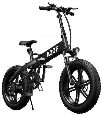 Elektriskais velosipēds ADO A20F+, 20", 500 W, 10.4 Ah, melna