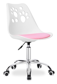 Офисный стул eHokery Grover, 52 x 48 x 84 - 96 см, белый/розовый