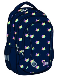 Школьный рюкзак St. Right Rainbow Cats, черный