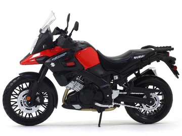 Žaislinis motociklas Maisto Suzuki V-Strom, juoda/raudona