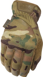 Darba cimdi pirkstaiņi Mechanix Wear FastFit Multicam FFTAB-78-008, tekstilmateriāls/ādas imitācija/neilons, brūna/zaļa, S, 2 gab.
