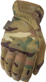 Darba cimdi pirkstaiņi Mechanix Wear FastFit Multicam FFTAB-78-008, tekstilmateriāls/ādas imitācija/neilons, brūna/zaļa, S, 2 gab.