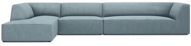 Stūra dīvāns Micadoni Home Ruby 5 Seats, gaiši zila, kreisais, 366 x 180 cm x 69 cm