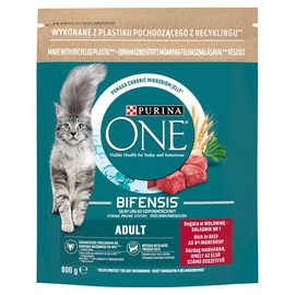 Сухой корм для кошек Purina One Bifensis, говядина, 0.8 кг