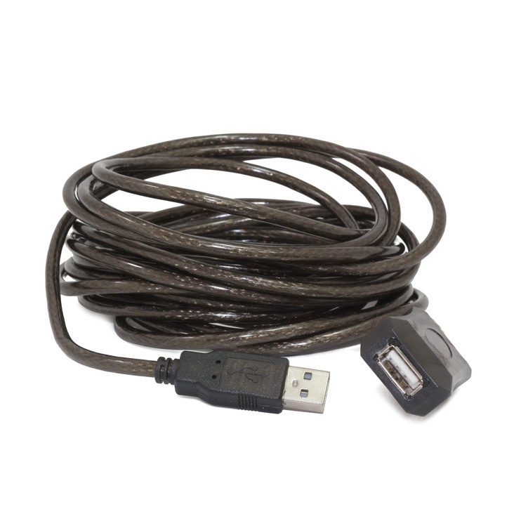 Провод Gembird UAE-01-5M USB 2.0 A male, USB 2.0 A female, 5 м, черный