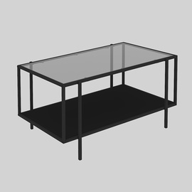 Kafijas galdiņš Kalune Design Espa, melna, 90 cm x 50 cm x 45 cm