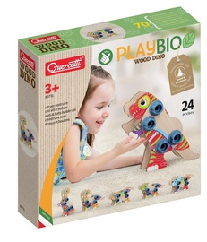 Конструктор Quercetti PlayBio Wood Dino 60482, дерево