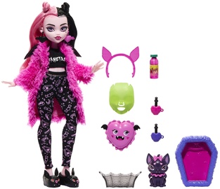 Lelle ar aksesuāriem Mattel Monster High Creepover Party Draculaura HKY66, 30 cm