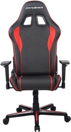 Spēļu krēsls DXRacer P Series PG08, 46 x 70 x 126 - 136 cm, melna/sarkana