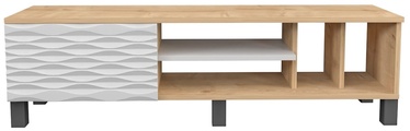 TV-laud Kalune Design Olyo, tamm/valge, 140 cm x 35 cm x 40.3 cm