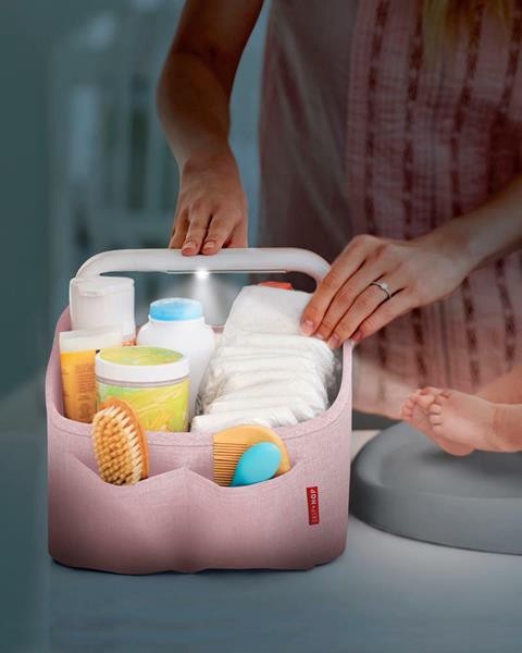 Soma Skip Hop Light Up Diaper Caddy, rozā