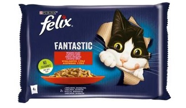 Влажный корм для кошек Purina Felix Fantastic, баранина/крольчатина, 0.085 кг, 4 шт.
