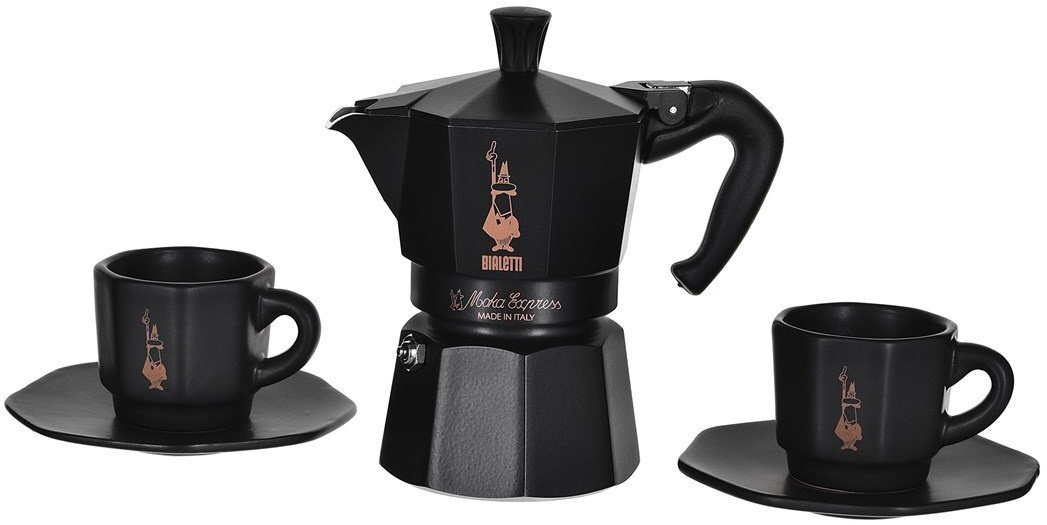 BIALETTI MOKA ESPRESS BLACK STAR EDITION 3 TAZZE LIMITED EDITION