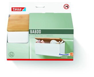 Kaste Tesa BABOO 40522-00000-0, balta, 10.2 cm x 11 cm x 24.2 cm