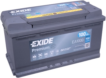 Аккумулятор Exide Premium EA1000, 12 В, 100 Ач, 900 а