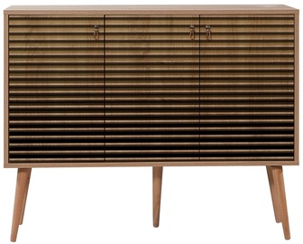 Kumode Kalune Design Mega 220, ozola/melna, 120 cm x 36 cm x 90 cm