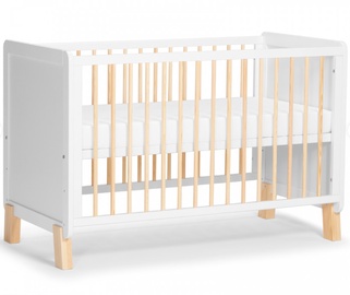 Bērnu gulta KinderKraft Nico, balta, 66 x 124 cm