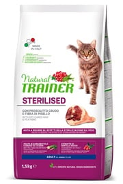 Сухой корм для кошек Natural Trainer Sterilised Dry-cured Ham, 1.5 кг
