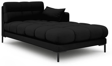 Dīvāns Micadoni Home Mamaia Chaise Longue, melna, labais, 185 x 105 cm x 75 cm