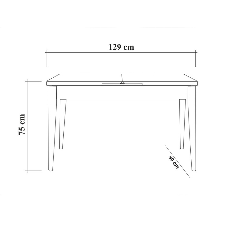 Ēdamistabas komplekts Kalune Design Vina 1048, valrieksts/koka/tumši zila