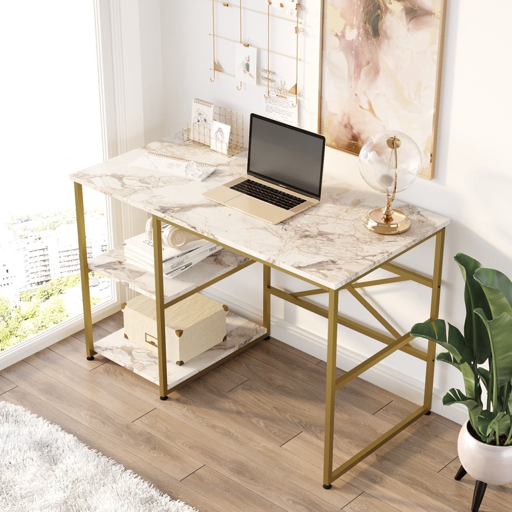 Galds Kalune Design VG23-GE, zelta/bēša