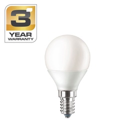 Lambipirn Standart LED (ei ole vahetatav), P45, soe valge, E14, 4.9 W, 470 lm, 3 tk