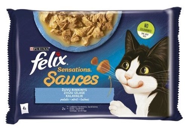 Kassi märgtoit Felix Sensations Sauces Fish Selection, 0.085 kg, 4 tk