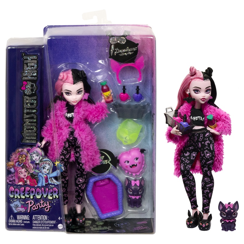 Nukk aksessuaaridega Mattel Monster High Creepover Party Draculaura HKY66, 30 cm