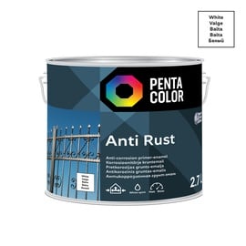 Emailvärv Pentacolor Anti Rust, 2.7 l, valge