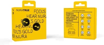 Bezvadu ieliekamās austiņas , Nura NuraTrue Fool's Gold Limited Edition, melna/dzeltena