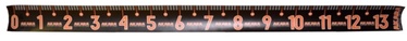 Lineāls Akara Flexible PVC Ruler, 140 cm, melna/oranža
