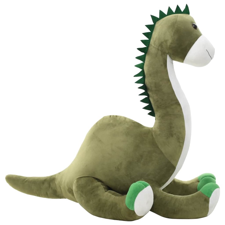 Mīkstā rotaļlieta VLX Brontosaurus, balta/zaļa, 130 cm