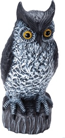 Dekorācija "Pūce" Greenmill Owl, 16.5 cm x 16 cm x 41 cm, pelēka