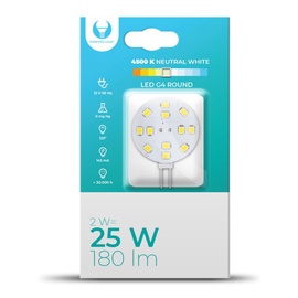 Лампочка Forever Light LED, G4, нейтральный белый, G4, 2 Вт, 180 лм