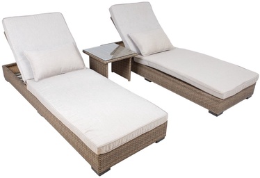 Āra mēbeļu komplekts Home4you Eden 25220 25220, bēša, 2 sēdvietas