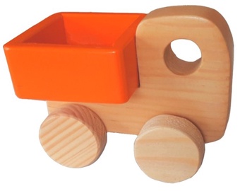 Игрушка-каталка Wood&Joy Mini Truck 109TRS1129, 6.5 см, oранжевый