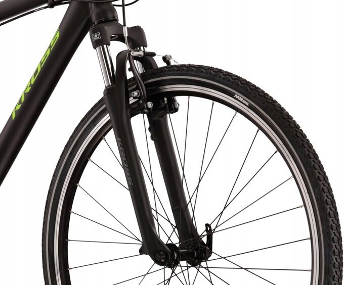 Velosipēds hibrīds Kross Evado 2.0, 28 ", M rāmis, melna/zaļa