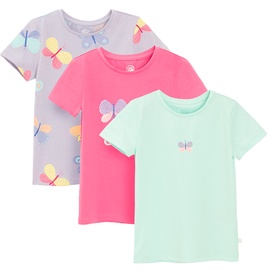 T-krekls pavasaris/vasara, meitenēm Cool Club CCG2810952-00, zaļa/rozā/violeta, 104 cm, 3 gab.