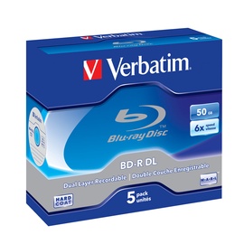 Комплект дисков Verbatim Blu-ray Disc, 50 GB, 5шт.