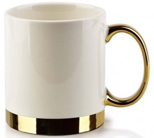 Krūzīte AffekDesign Dalia, zelta balta, 0.33 l