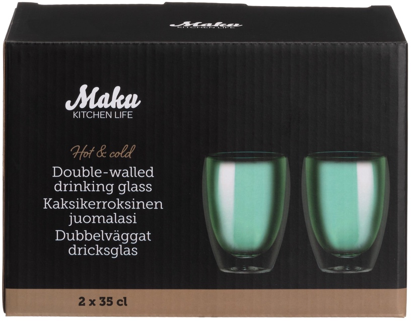 Klaaside komplekt Maku, borosilikaatklaas, 0.35 l, 2 tk