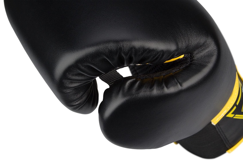 Boksa cimdi Avento Boxing Gloves, melna/dzeltena, 12 oz