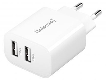 Adapteris Intenso W24AA, 2 x USB A, balta, 24 W