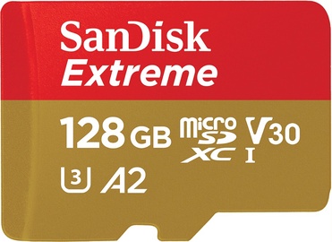 Карта памяти SanDisk Extreme, 128 GB
