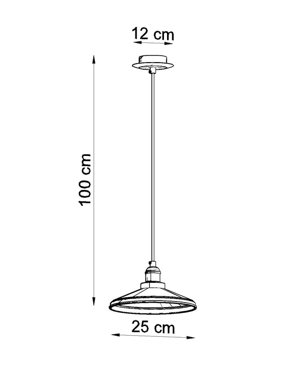 Lampa Sollux Mare 1, griesti, 60 W, E27