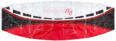 Aitvaras Dragon Fly Parachute Kite Santana 200, 200 cm x 75 cm, balta/juoda/raudona